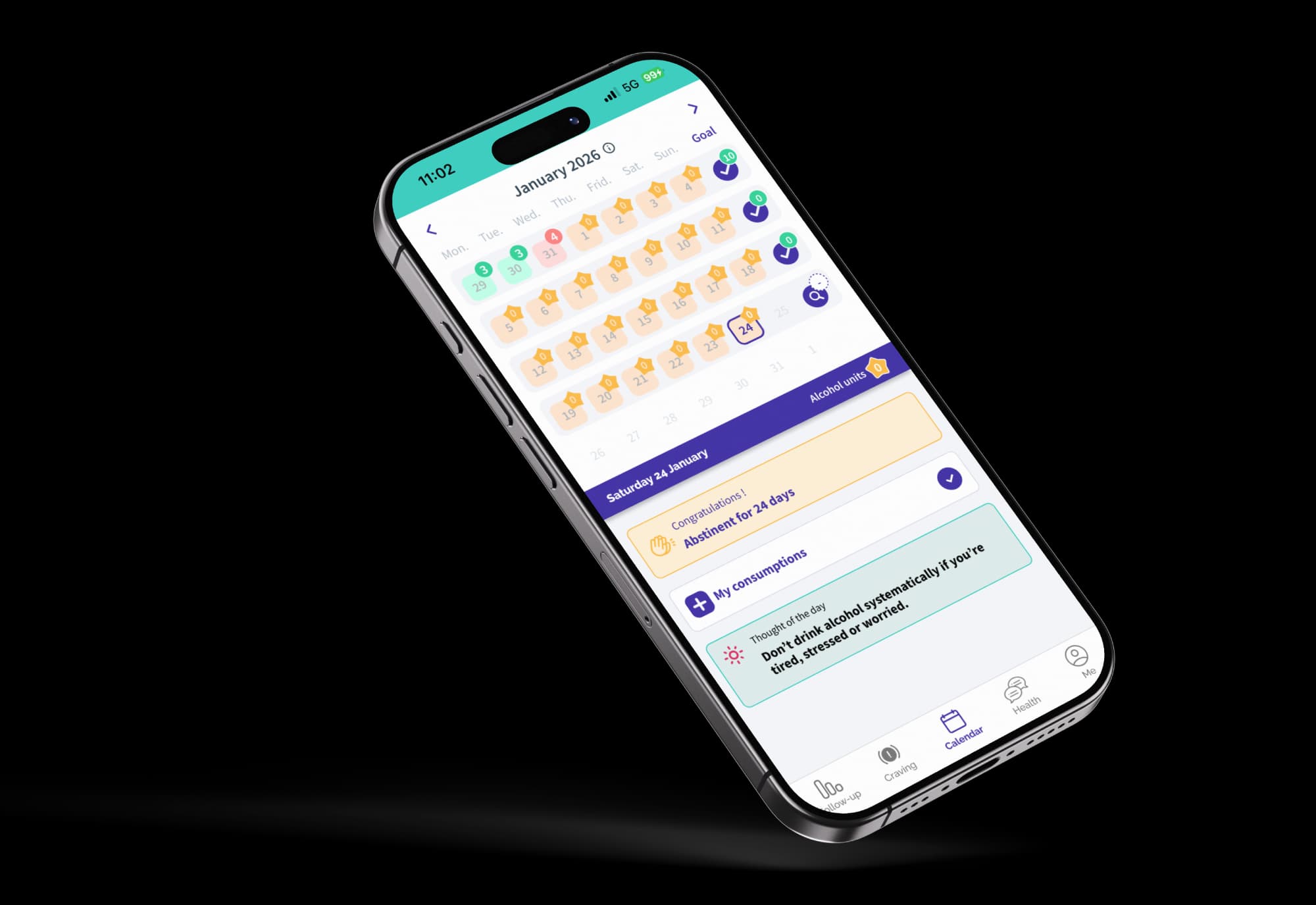Illustration iPhone Dry January